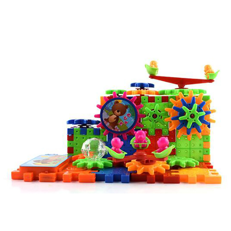 【新品】音乐闪光电动百变智力积木81块拼装灯光儿童礼品玩具批发