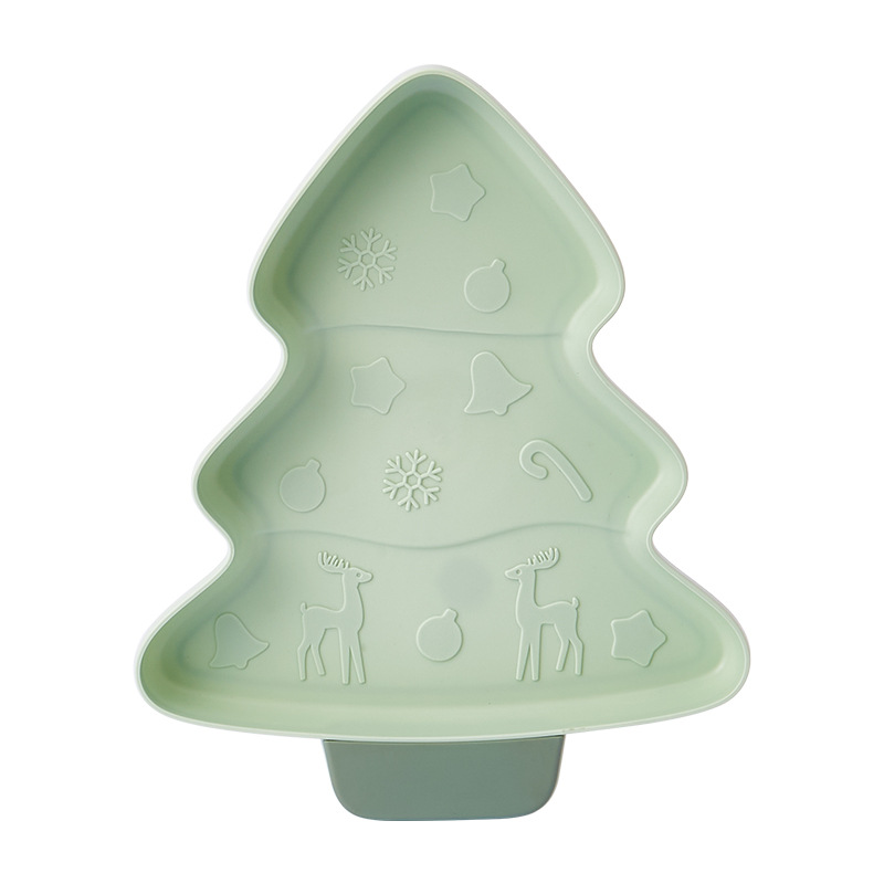 Morandi Plastic Tray Creative Christmas Tree Snack Storage Tray New Cute Coffee Table Snack Dish 0652