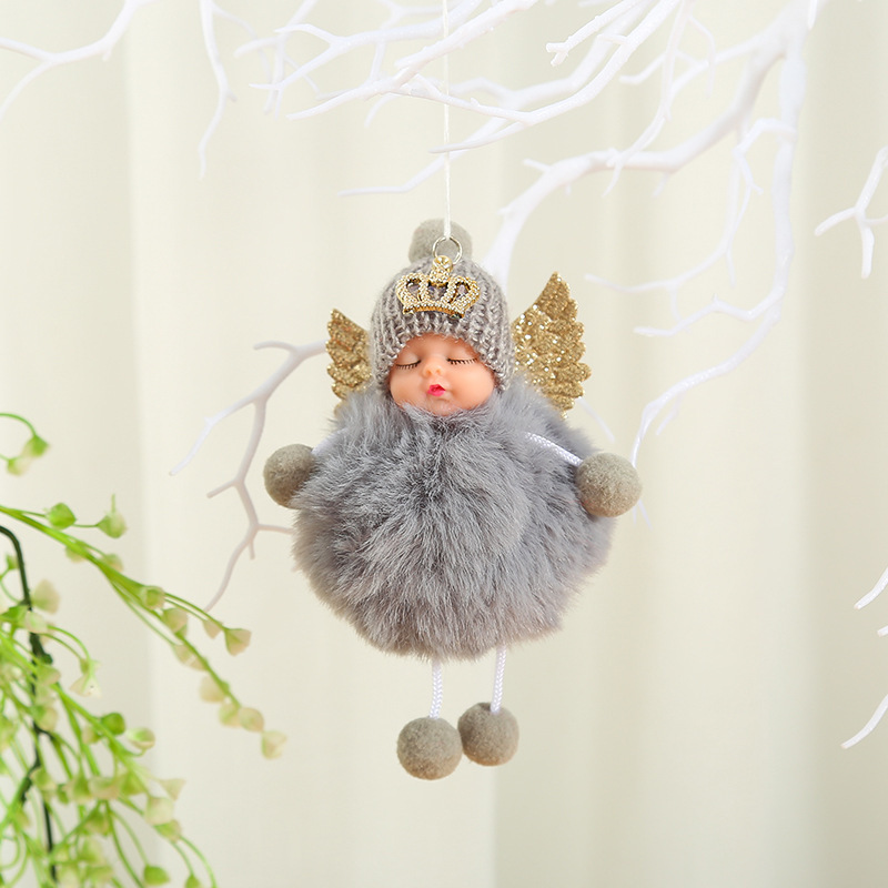 Christmas Angel Cute Cute Plush Doll Baby Doll Charm Keychain DIY Handmade Jewelry Accessories