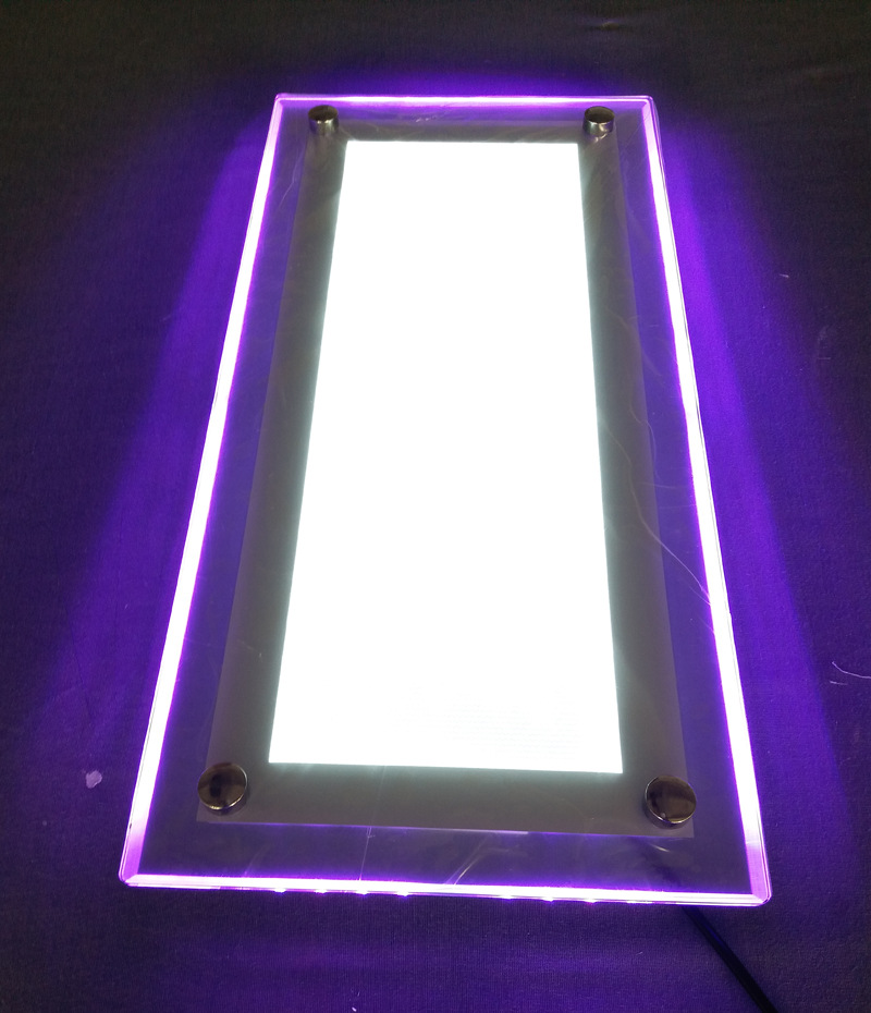 高端亚克力rgb灯箱 带遥控器七彩变色rgb水晶灯箱 厂家定制