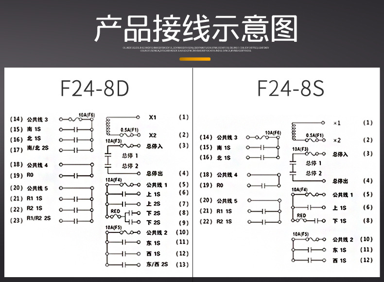 禹鼎电子f24-8d/8s工业遥控器 双速起重机行车行吊天车无线遥控器