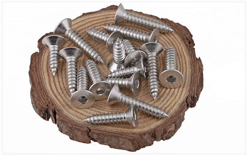 304不锈钢内六角沉头自攻尖嘴螺丝内六角平头自攻螺丝钉m3m4m5m6