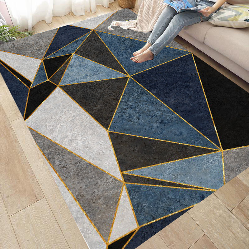 Auspicious Deer Living Room Bedroom Carpet Doormat Luxury Crystal Velvet 3D Printed Carpet Nordic Style Carpet Non-Slip Washed