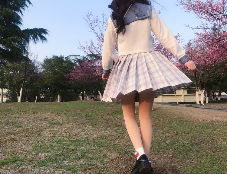 日系学院高腰格子【星野】格裙 jk制服裙 半身裙百褶裙百折裙校服