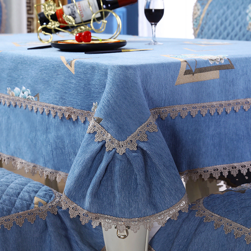 餐桌椅套罩家用四季餐椅靠背套印花欧式止滑座椅套椅子套连体垫子