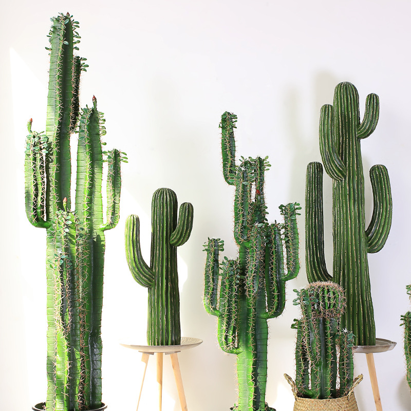 北欧创意仿真仙人掌盆栽室内客厅办公室落地绿植仿真植物大型盆景