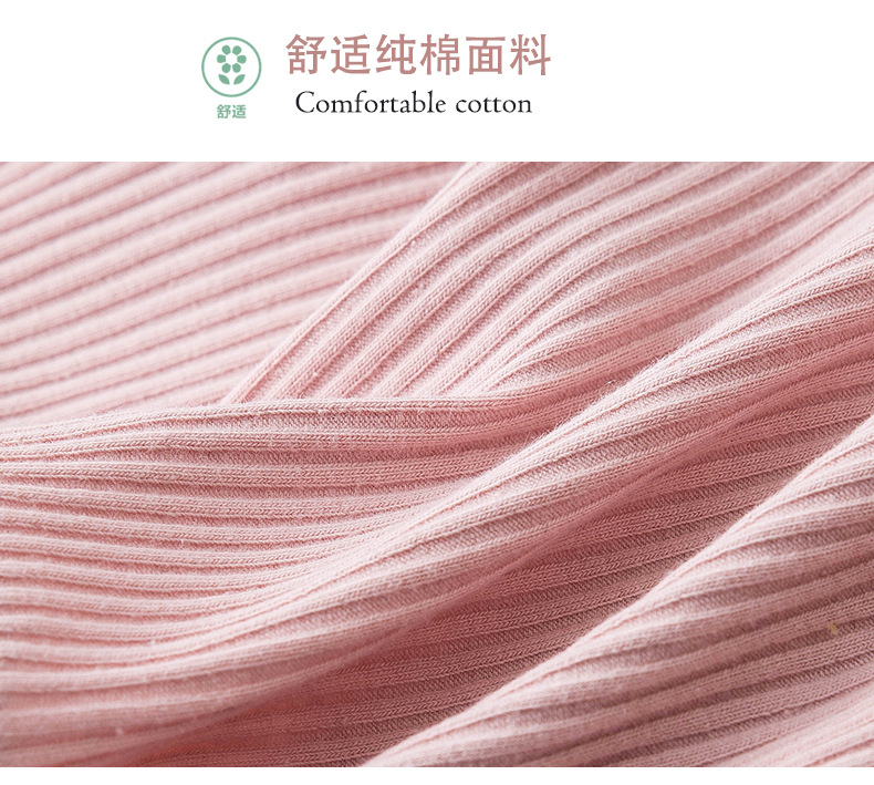 螺纹棉女童安全裤儿童夏季短裤子木耳边纯色宝宝加裆三分裤防走光