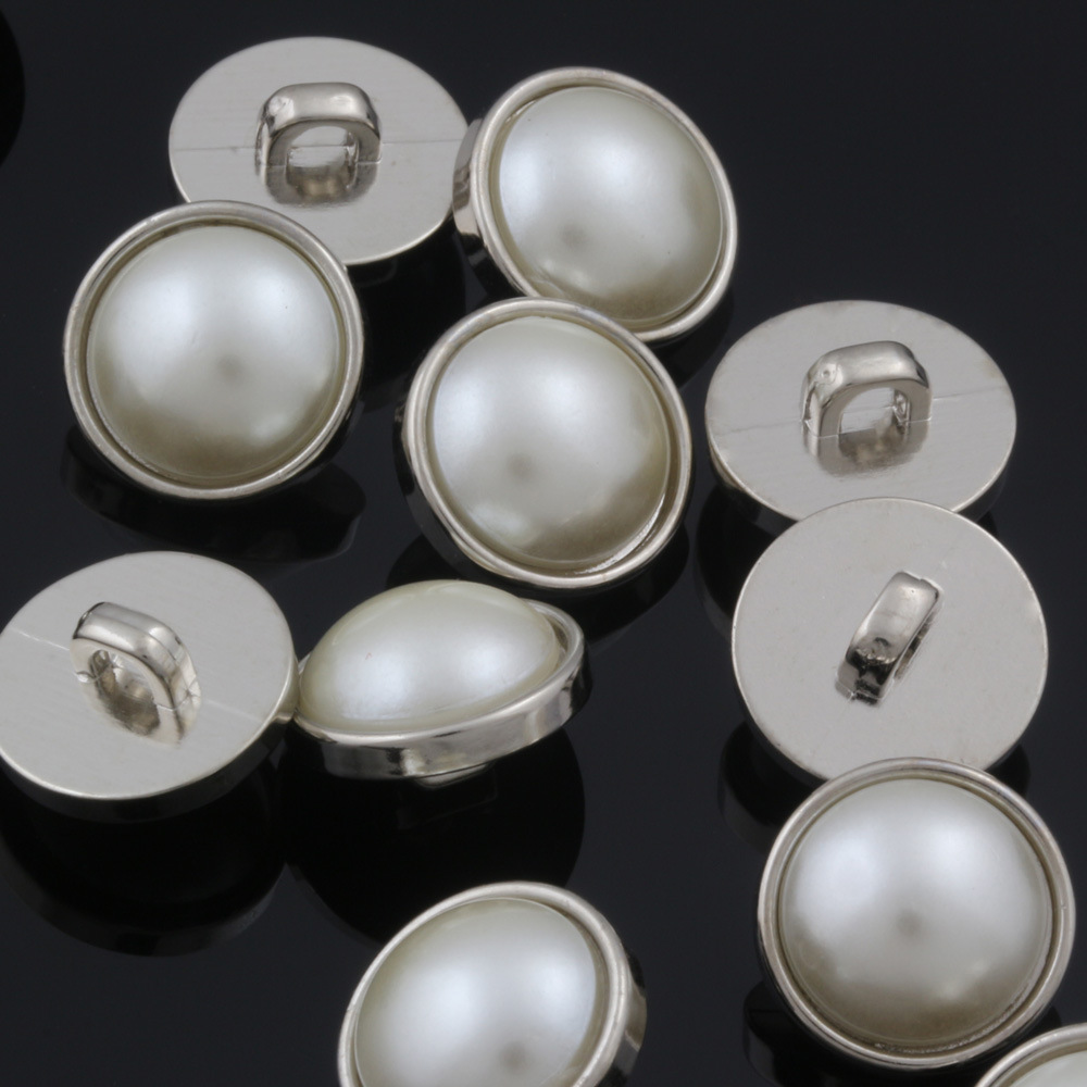 圓珍珠钻扣满钻珍珠钻扣diy发饰水钻diy大衣配件珍珠扣子手缝