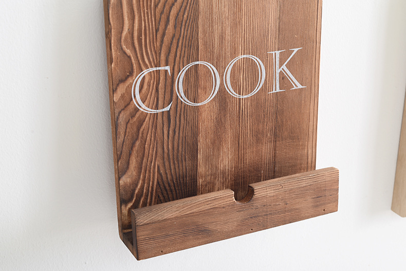 木质菜单架可挂墙木质展示牌 咖啡菜单台签创意点餐牌 菜单展示架