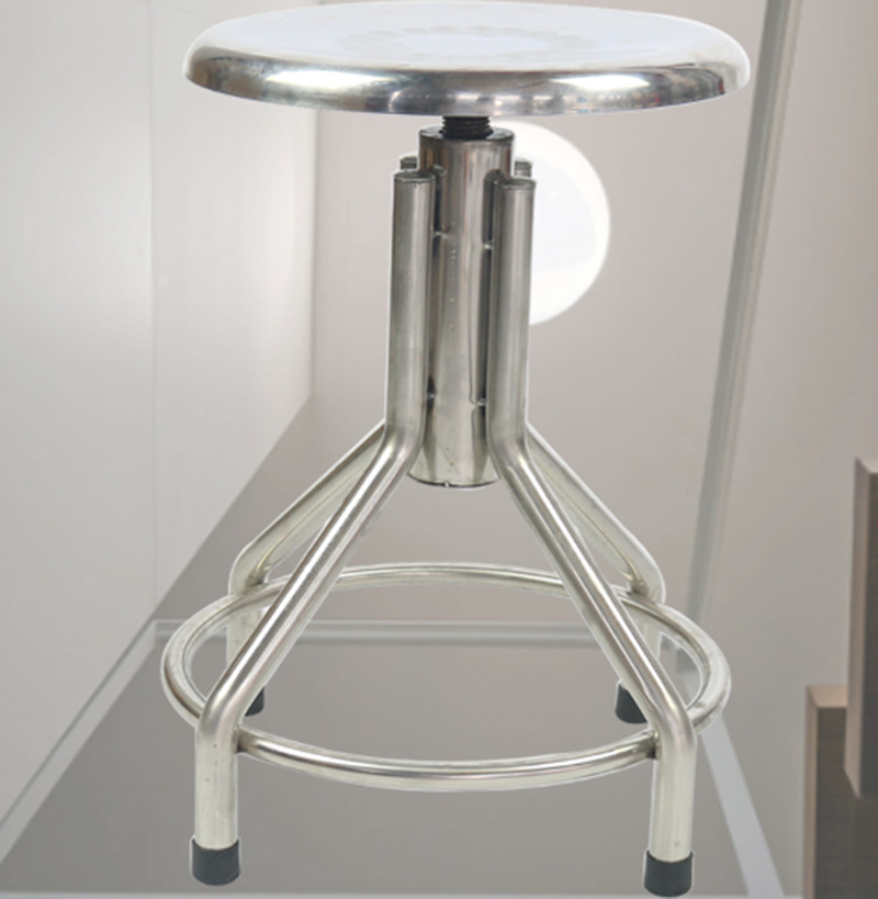 加厚不锈钢四脚手术凳 加皮套 螺旋升降手术圆凳医院诊所必选产品