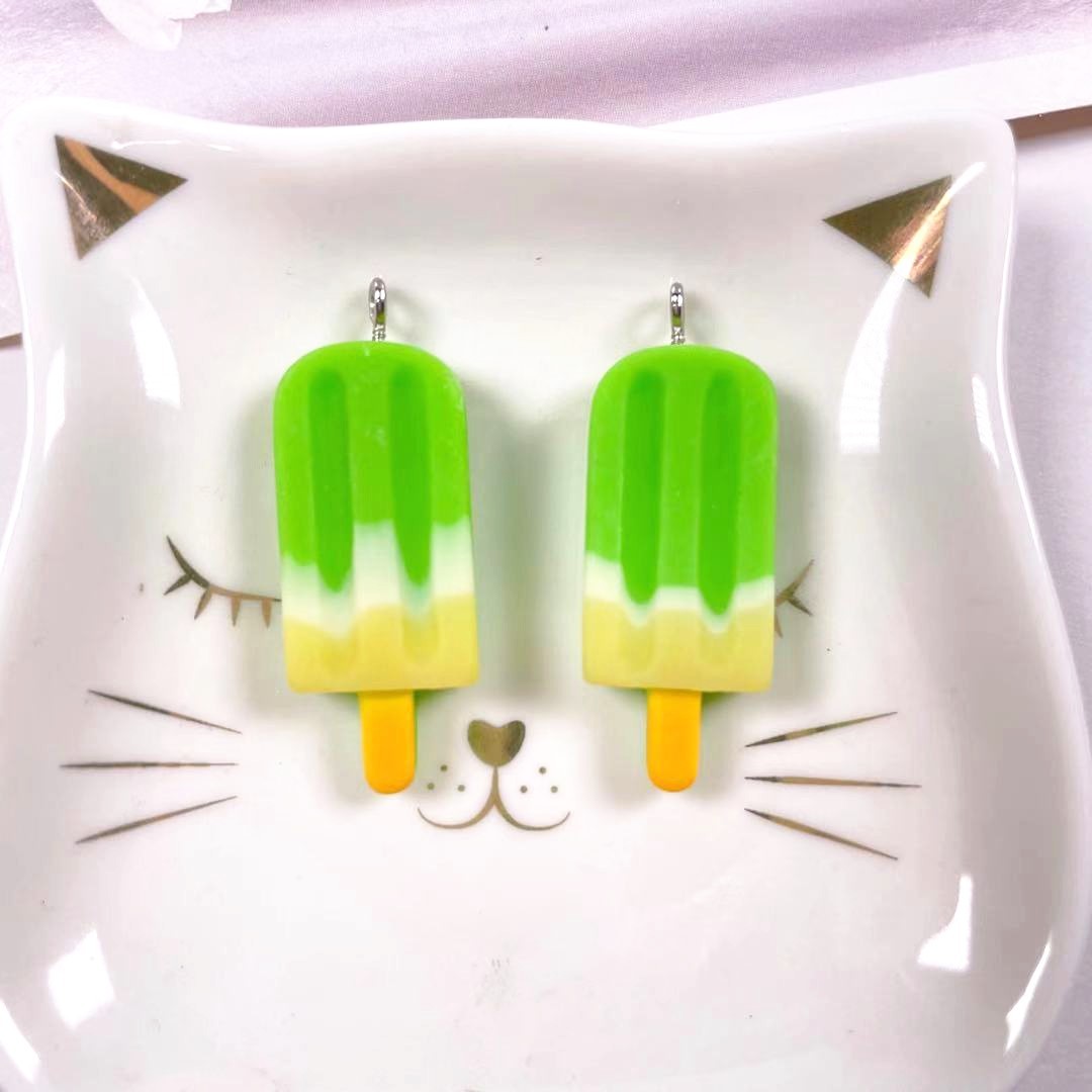 厂家现货树脂彩色雪糕冰棒 diy手工材料奶油胶手机壳装饰贴片配件