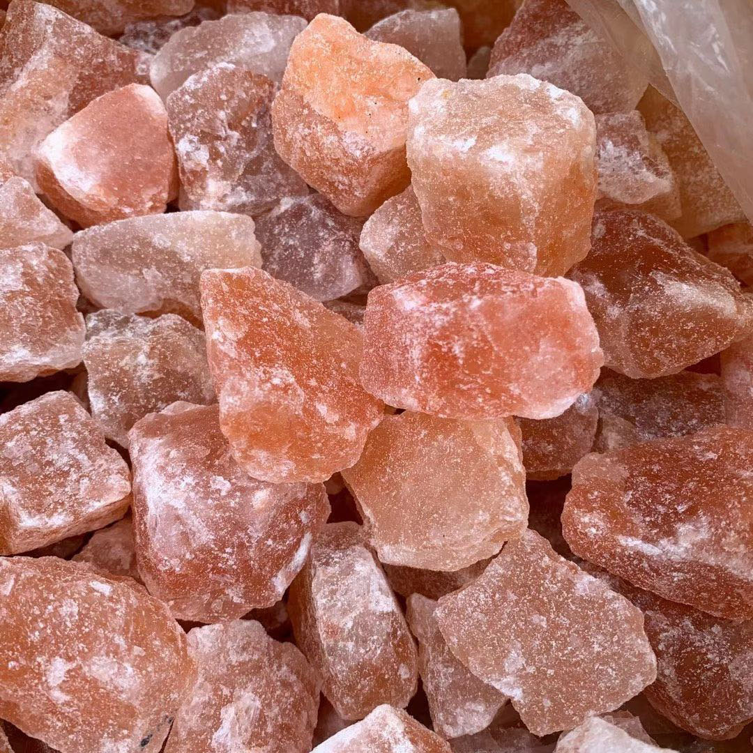 水晶香薰扩香石天然玫瑰盐橙盐块原石盐碎石水晶工艺摆件diy装饰