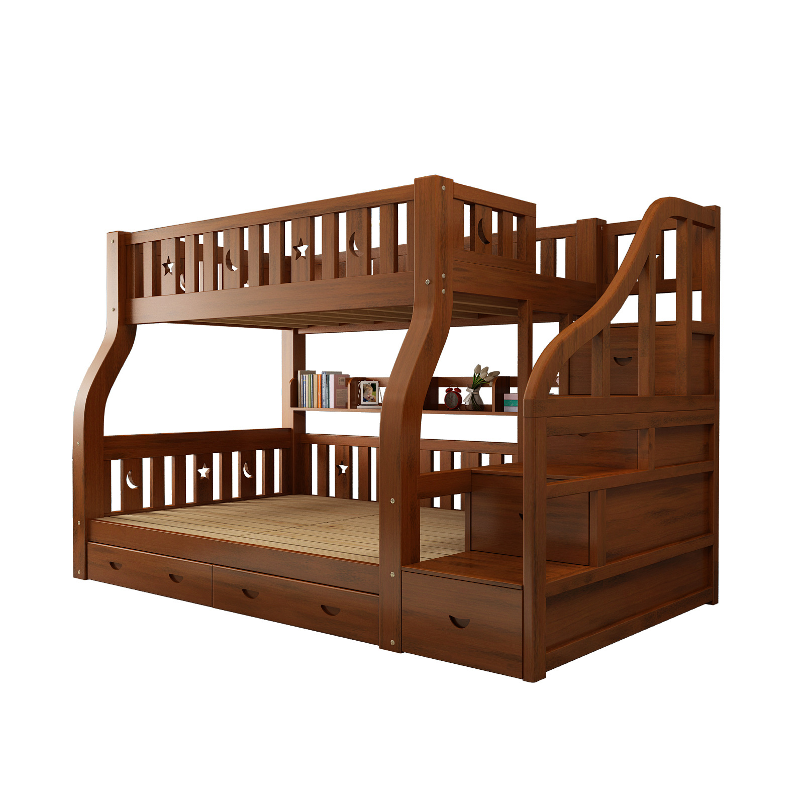 小户型子母高低床儿童双层带护栏省空间成人上下床铺