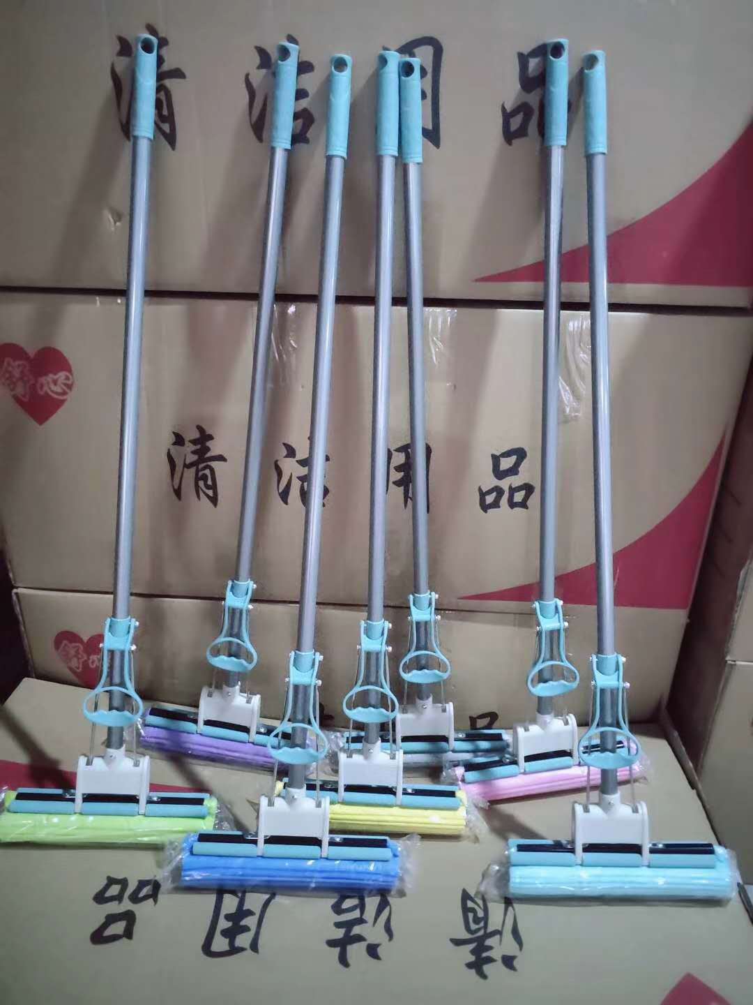 90直杆吸水拖把 滚轮式胶棉拖把10元店礼货源配货