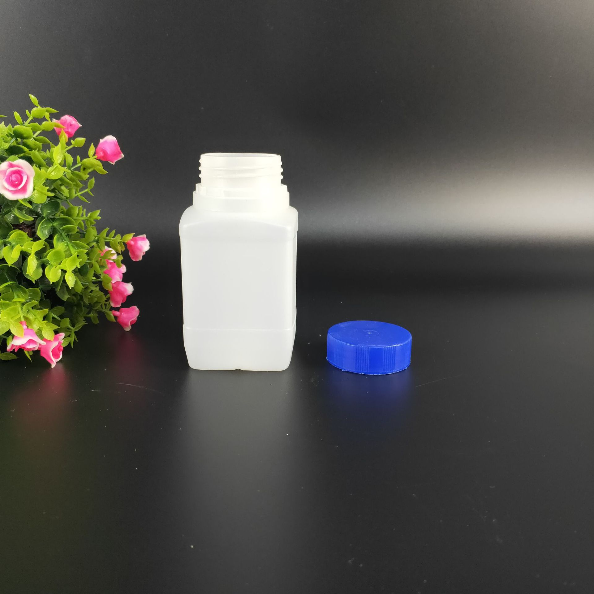 定制250ml大口瓶化工试剂瓶 塑料瓶 蓝色防盗盖瓶子 管道疏通剂瓶