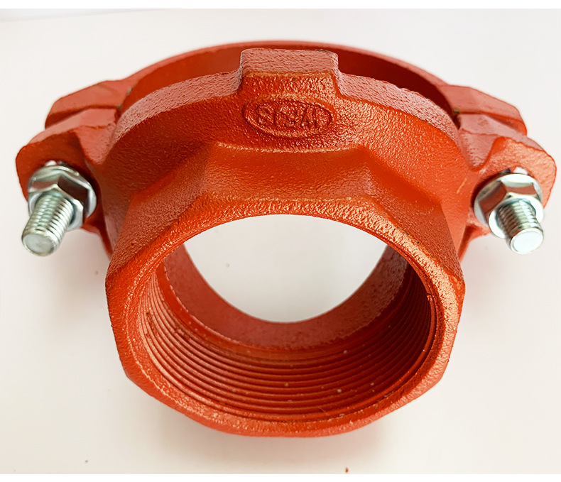 丝接机械三通消防沟槽管件沟槽机三螺纹式机械三通开孔三通小口径