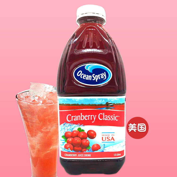 5l美国进口蔓越莓果汁金巴利水甘巴利汁调鸡尾酒