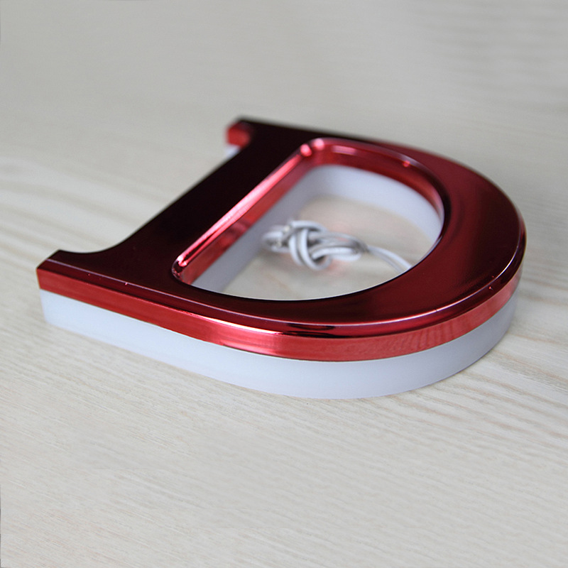 奶白透光亚克力发光字商业广告迷你字门店招牌logoled商场底发光