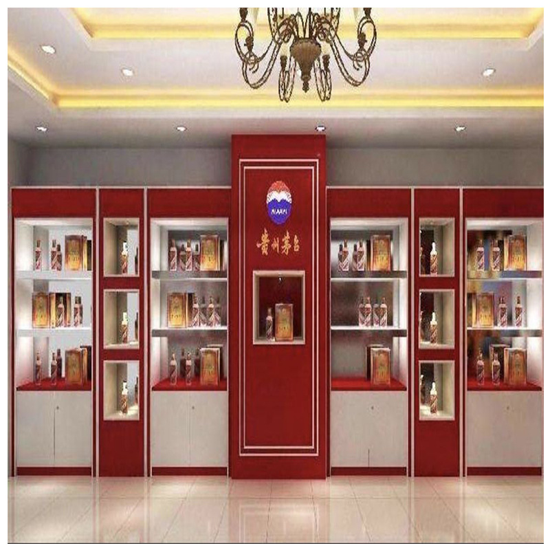白酒展柜 酒展示柜厂家优选 酒柜台 烟酒展架 酒柜设计