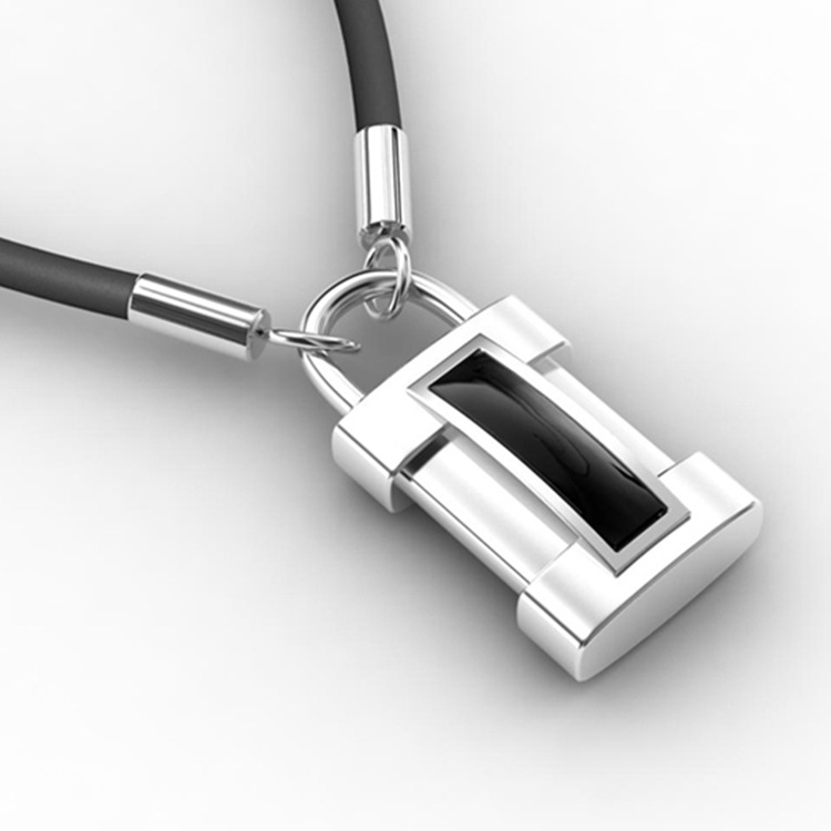 纯钛合金吊坠定制加工时尚流行简约真空玫瑰金电镀项链饰品生产厂