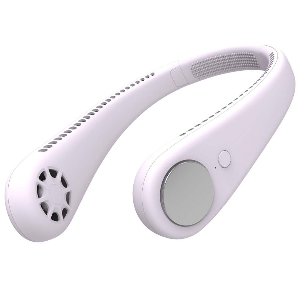 跨境无叶挂脖风扇 usb充电便携式静音大风力挂脖子运动懒人电风扇