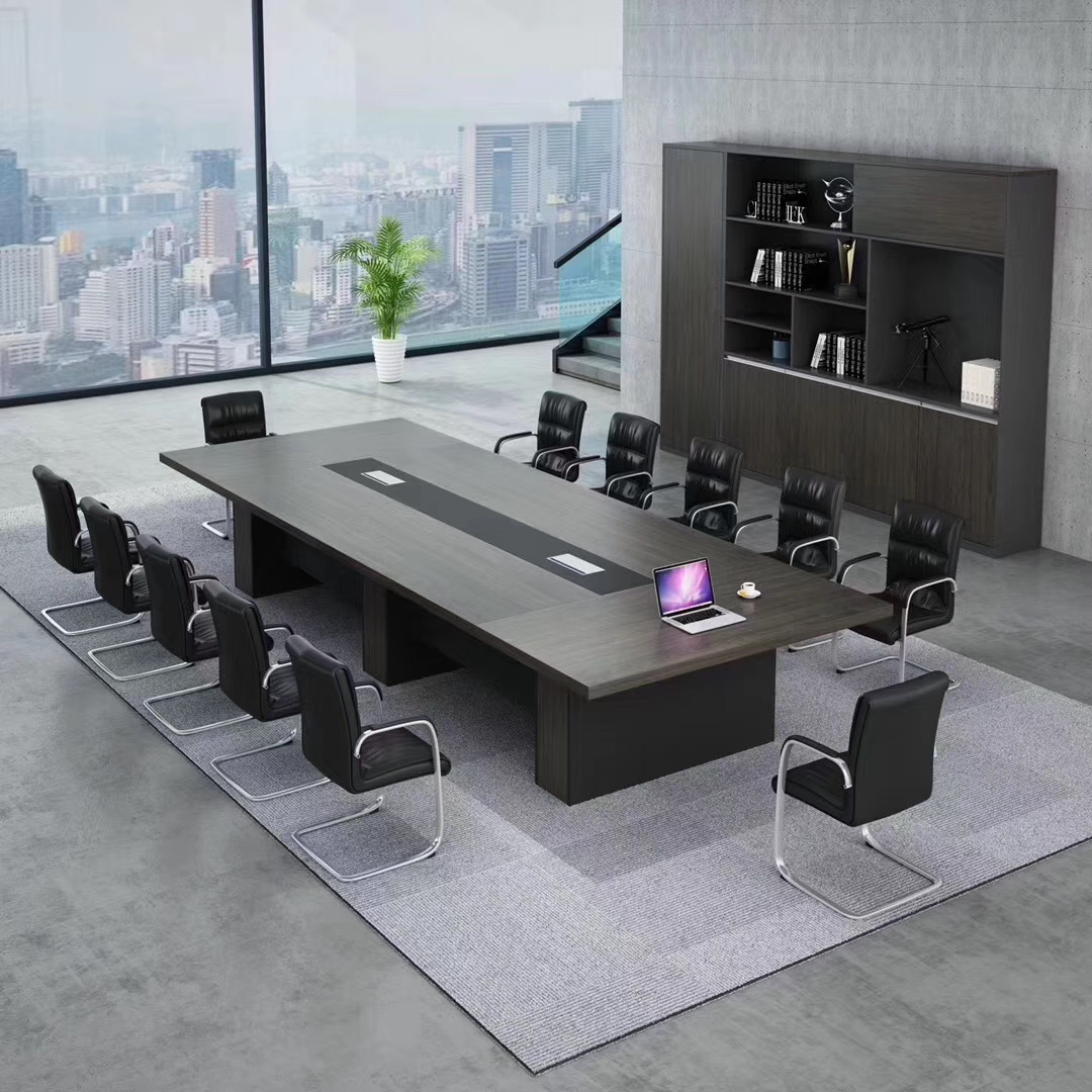 湖南长沙办公家具胶板免漆颗粒板刨花板多层板会议洽谈学习桌批发