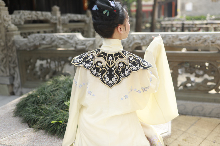 8888 原创汉服设计 刺绣花四片云肩 明制云肩百搭五色可选特价