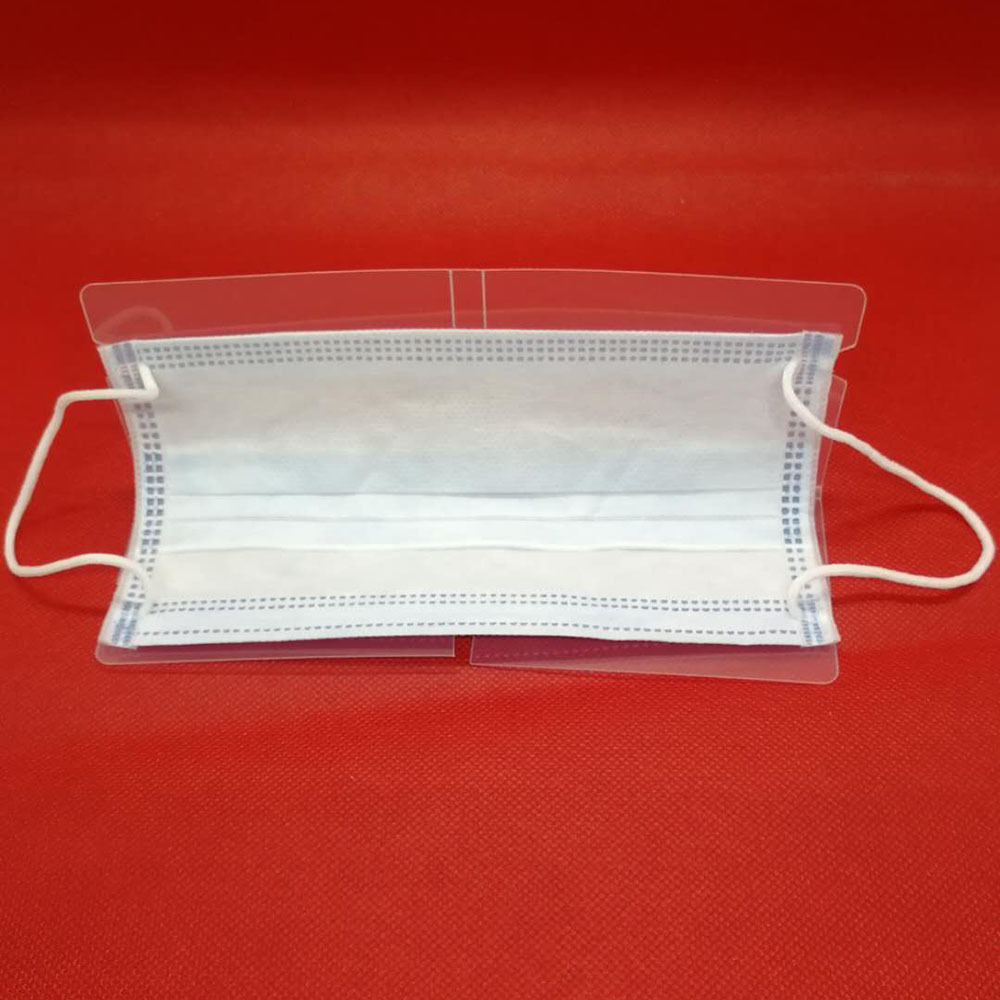 口罩收纳夹 可折叠暂存防尘白色口罩夹 pp磨砂塑料收纳盒可印logo