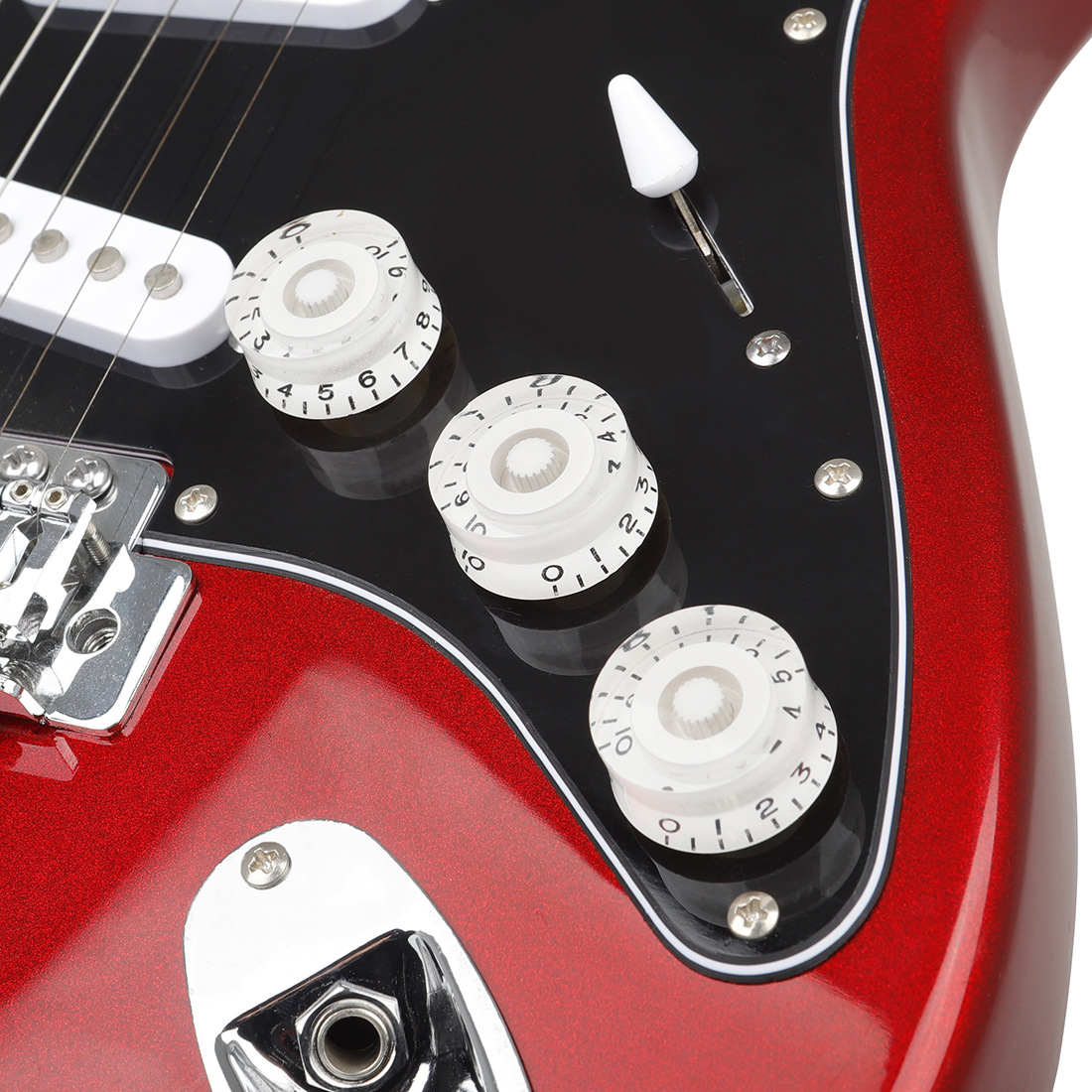 电吉他音量旋钮帽吉他兼容电位器帽透明色飞碟旋钮三个装乐器批发