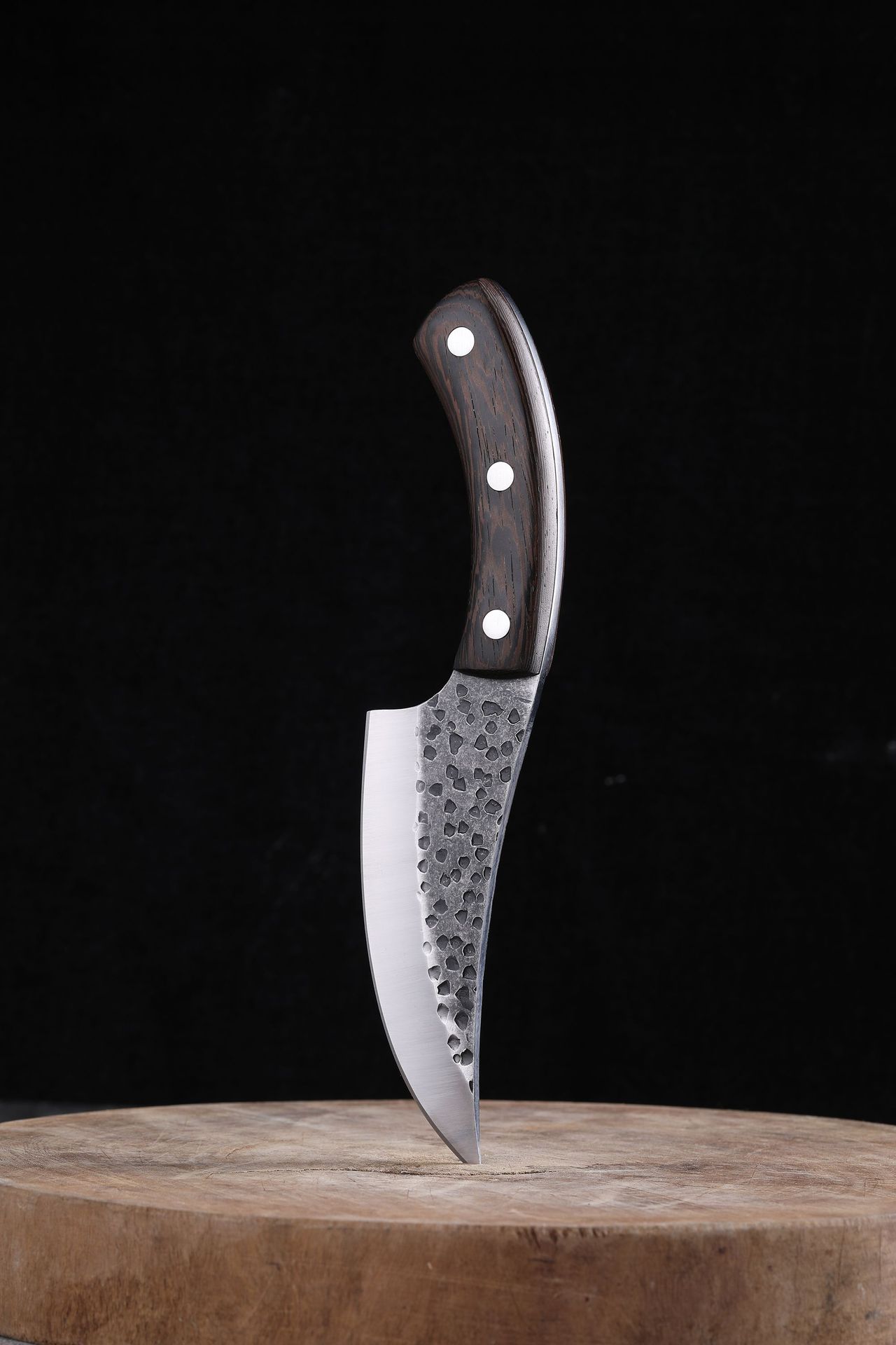 锻打锤纹剔骨刀鱼刀户外野营多用刀肉联厂剔骨专用刀割肉刀