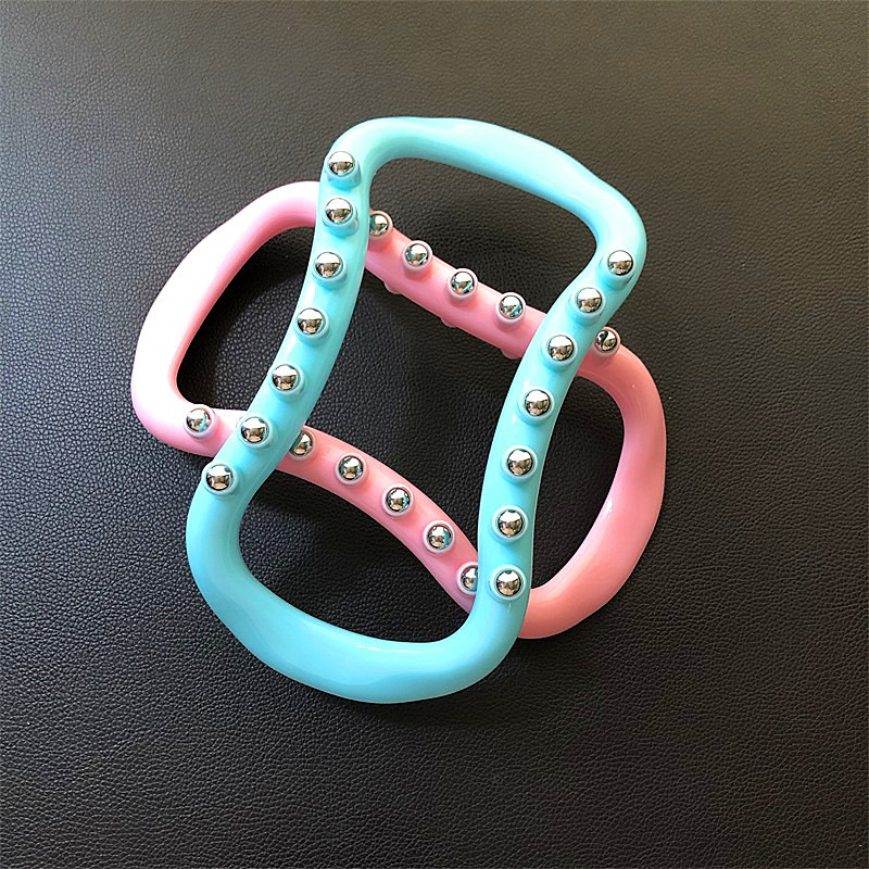 瑜伽圈 钢珠瑜伽拉力环 健身魔力凸点开肩按摩款升级版厂家瑜伽环