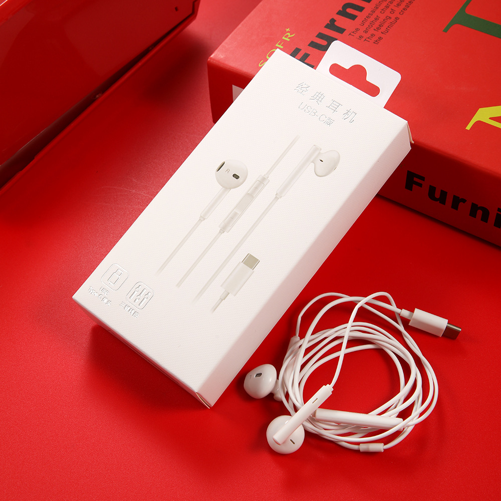 适用于huawei/华为cm33手机耳机type-c接口p20p30pro荣耀20入耳式