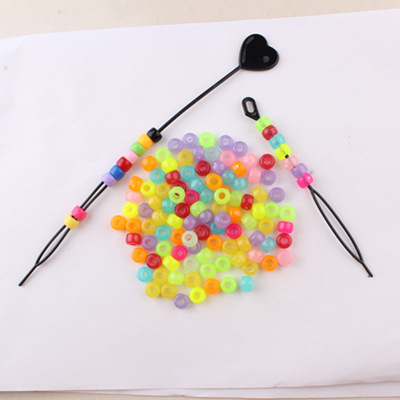 Headdress Braid Hair Hair Curler Beading Tools Headdress Decoration Colorful Beaded Girls' Braided Accessories Large Hole Beads