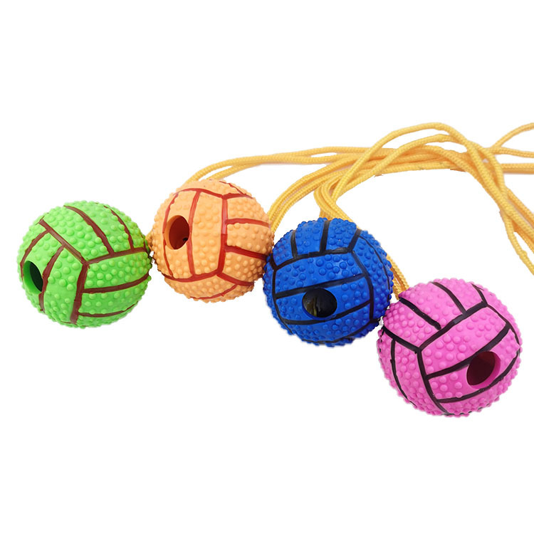 Pet Toy Pet Interactive TPR Sound Bell Rope Basketball Bite-Resistant Training Relieving Stuffy Factory Wholesale