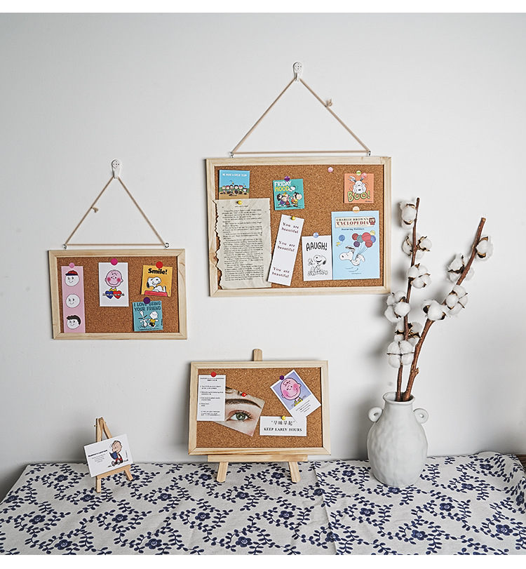 软木板留言板照片背景墙面装饰大学生宿舍记事展示创意桌上毛毡贴