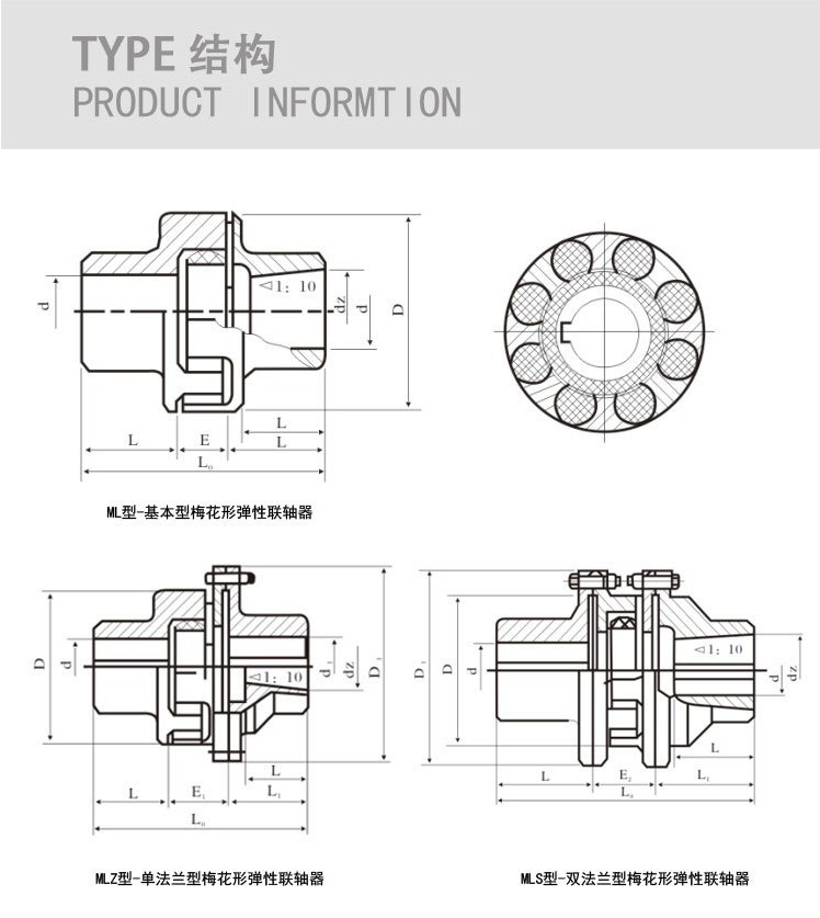 现货供应三爪梅花联轴器ml弹性梅花联轴器厂家供应