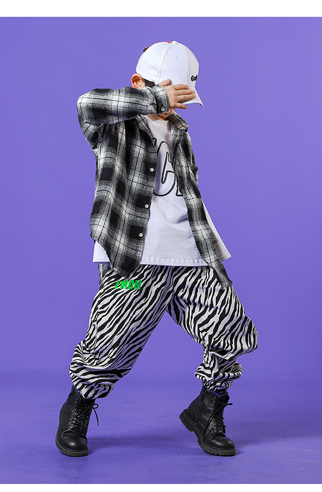 儿童街舞套装嘻哈男童韩版潮长袖hiphop演出少儿衣服秋季街舞服装