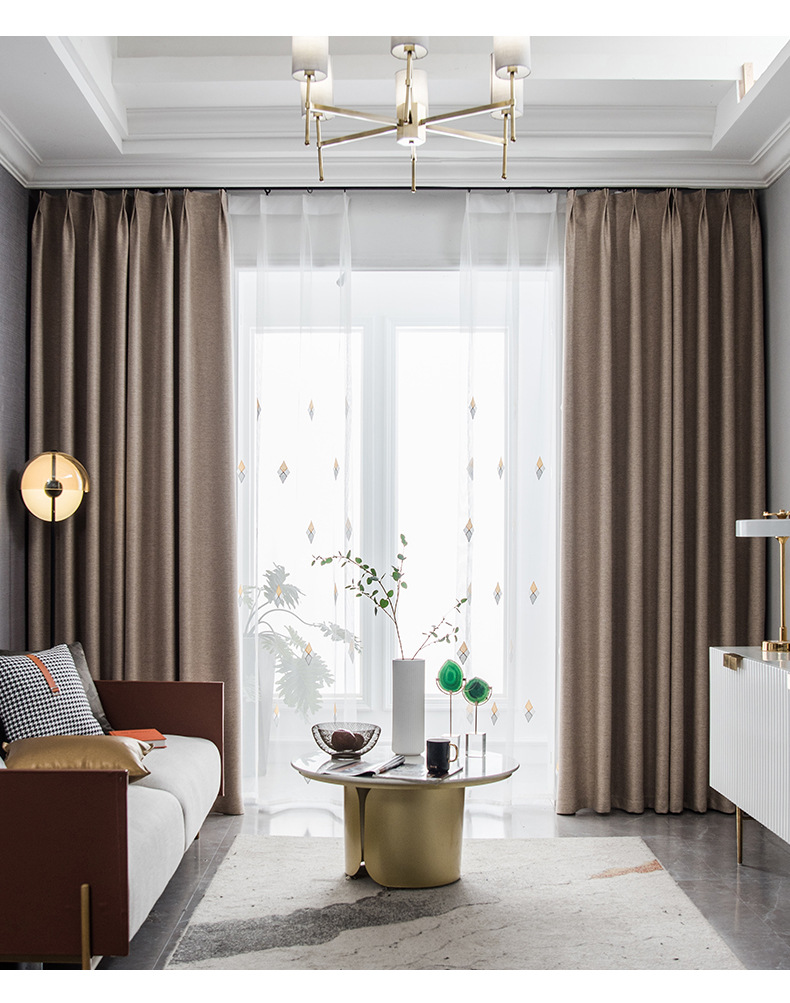 1窗帘遮光轻奢北欧简约现代客厅高档大气拼接2020年全卧室新款成1