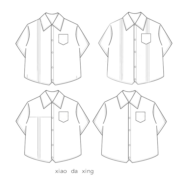 jk制服衬衫加工定制 日系学院风情侣款衬衫 风琴褶衬衣