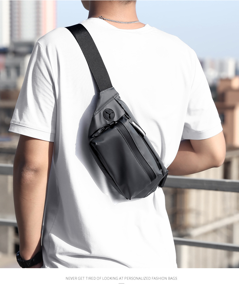 胸包防水男士腰包个性休闲户外运动斜挎包时尚韩版潮流骑行包