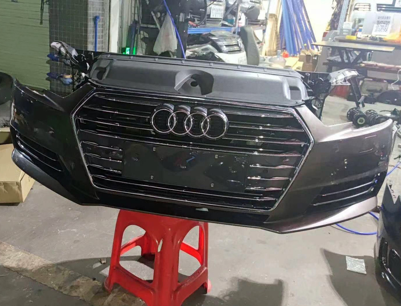 适用于奥迪a4前嘴前脸头嘴a5 a6 a7 a8lq5 q7前后保险杠r8前嘴tt