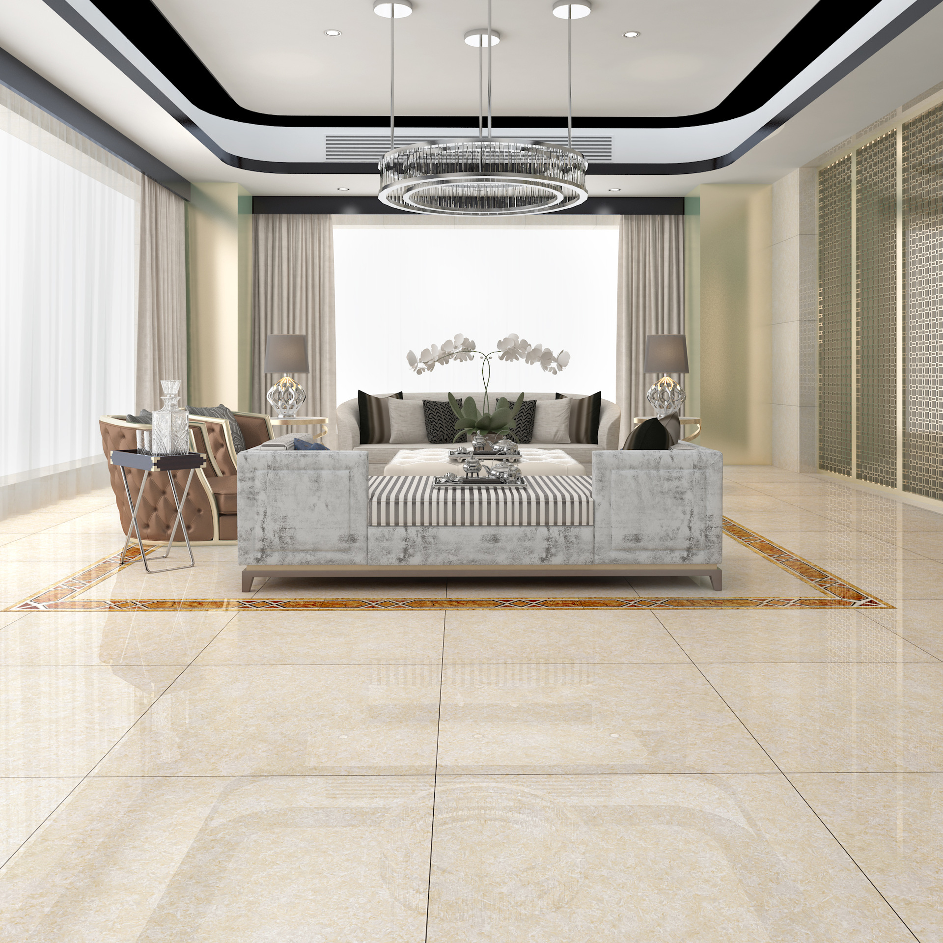 瓷砖800*800郁金香玻化抛光砖 佛山厂家直销防滑耐磨工程地板砖