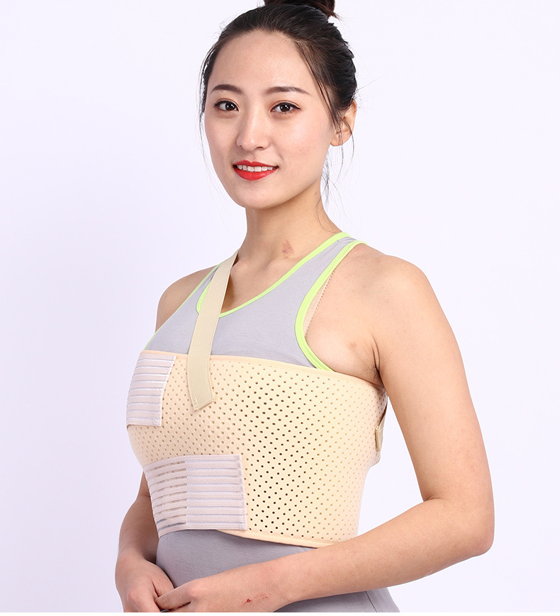 可调肋骨固定带 胸部手术胸椎骨折护具 弹性康复带保护带防下滑