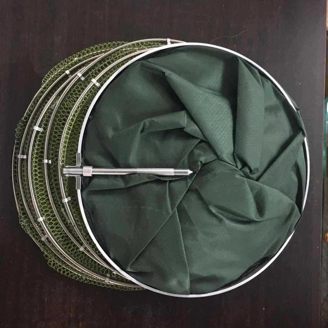 双圈草绿渔户防挂鱼护渔网鱼兜鱼护鱼桶渔具竞技鱼护