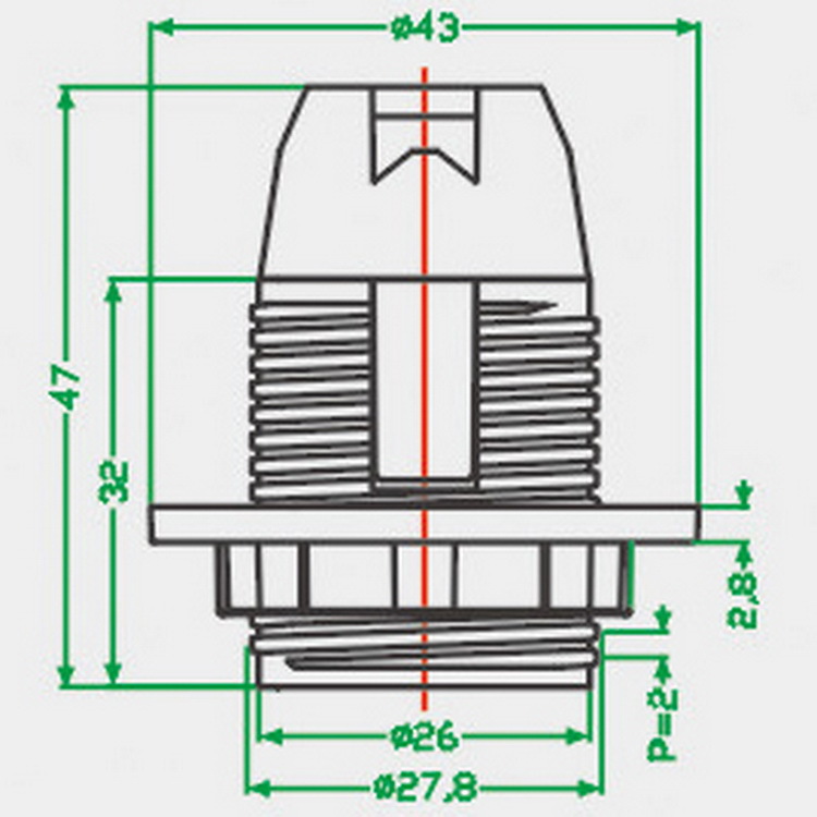 e12卡式光身直筒塑胶塑料灯头灯座插线式符合美国ul认证加拿大csa