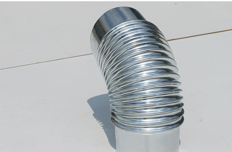 镀锌弯头90度烟囱热水器排烟管转接头不锈钢波纹弯头45°厂家定制