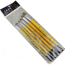 凡高画笔 6支套装水粉水彩油画笔排笔 美术绘画用笔