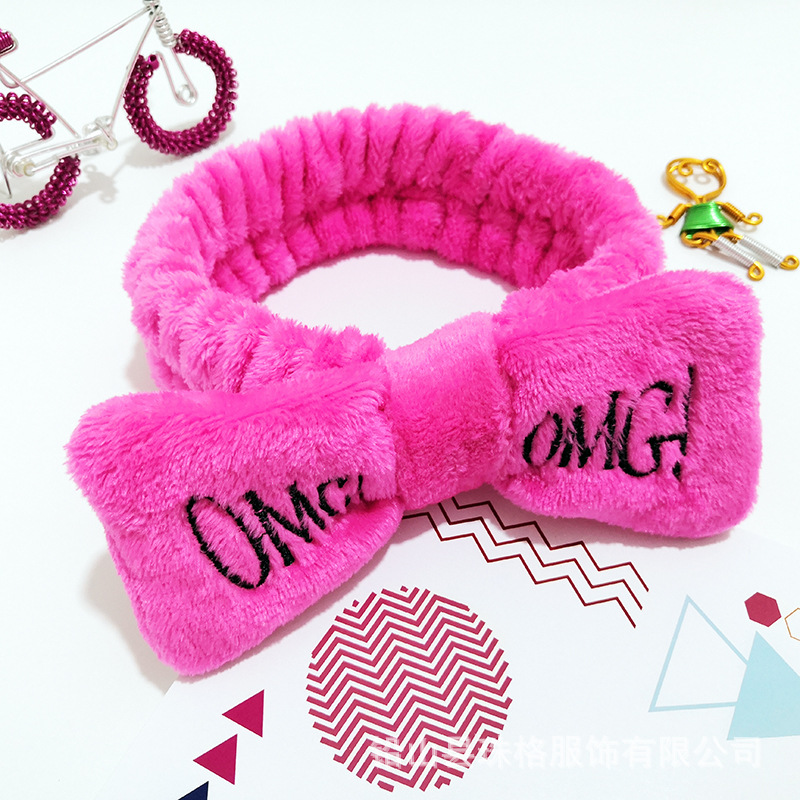 New Version Internet Celebrity OMG Hair Band Women's Bow Hair Band Washing Face Hair Band Sports Hair Accessories Trendy Headband