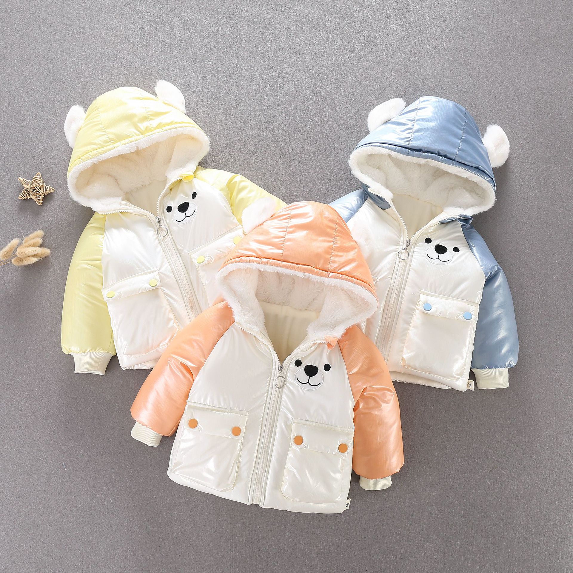 宝宝棉衣加厚冬装2男童棉服冬季加绒小童棉袄儿童1岁婴儿外套秋冬