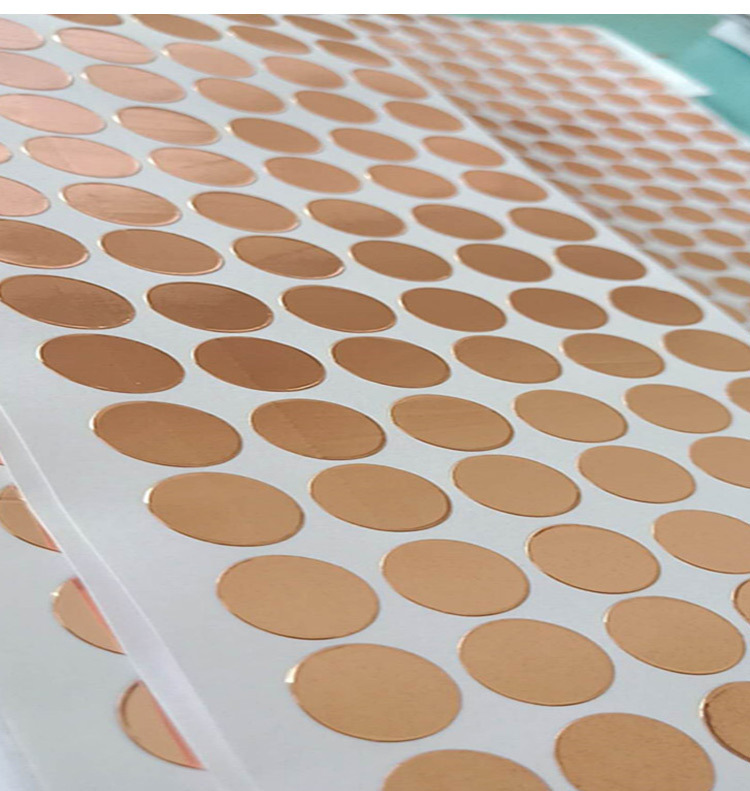 自粘导电铜箔片 触摸开关按键导电铜箔贴纸 焊线单面带胶定制加工